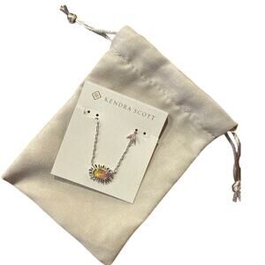 KENDRA SCOTT ELISA BIRD SHORT PENDANT NECKLACE SILVER SUNRISE 9608877607